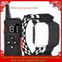 ZZOOI USB Rechargeable 800m Dog Training Collars Waterproof Remote Electronic Shock Training Collars 4 Modes Antibark Puppy Supplies