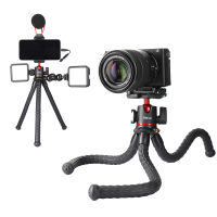 Ulanzi ขาตั้ง MT-33ขาตั้งกล้องสามขาแบบหนวดปลาหมึก Monopod Ung Ballhead dengan Sider Kasut Sejuk 14 Pegang Efon Skru 2 Dalam 1 Tripod Reka Bentuk