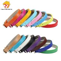 【CW】 Soft Leather Solid Dog Collar Adjustable Puppy Neck Strap Safe Collars for Small Medium Big Dog Kitten Necklace Cat Accessories