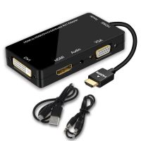 HDMI-compatible Splitter to HDMI-compatible DVI VGA Audio Converter Gold-plated Jack 4K for Laptop Computer HDTV PS3 Multiport 4 Adapters