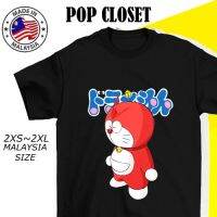 【HOT】เสื้อยืดแขนสั้น ผ้าฝ้าย 100% พิมพ์ลายมังงะ BAJU DORAEMON สําหรับผู้หญิง และผู้ชาย100%cotton