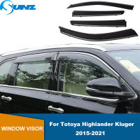 หน้าต่าง Visor สำหรับ Totoya Highlander Kluger 2015 2016 2017 2018 2019 2020 2021 Weathershield Sun Rain Deflector Guard อุปกรณ์เสริม