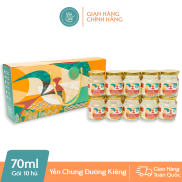 Hộp 10 hũ Yến chưng Đường Ăn Kiêng YẾN THỊ 70ml 70ml x 10