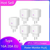 Tuya Smart Socket EU 16A/20A AC100-240V Wifi Smart Plug Power Outle For Tuya Smart Life APP Alexa Google Home Voice Contro Ratchets Sockets