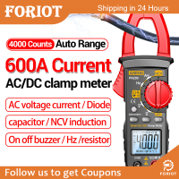 Foriot  ANENG Ac/dc แคลมป์มิเตอร์ความแม่นยำสูงแคลมป์มิเตอร์ดิจิตอลมัลติฟังก์ชั่นแอมมิเตอร์ตัววัดความจุไฟฟ้าป้องกันการไหม้