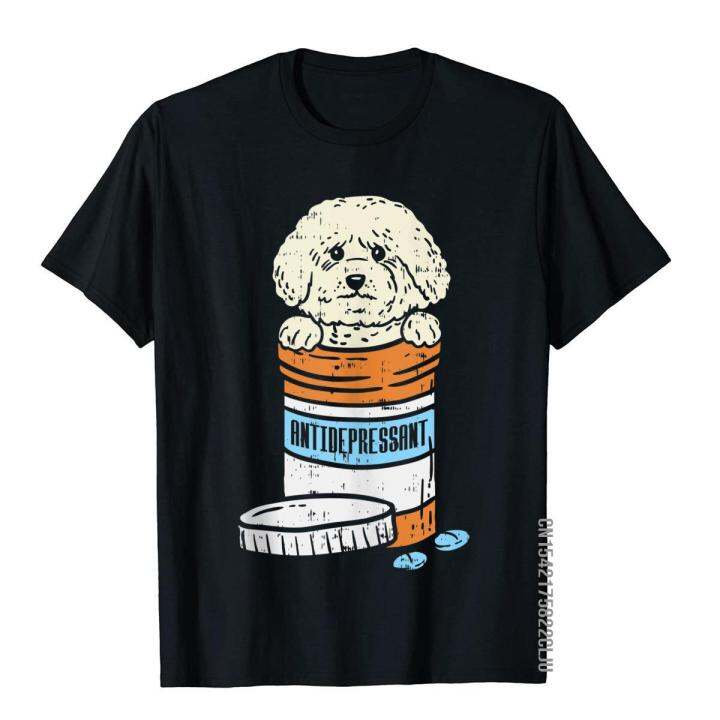 antidepressant-bichon-frise-medicine-cute-pet-dog-lover-gift-t-shirt-brand-new-high-street-cotton-men-tops-amp-tees-fashionable