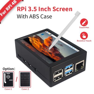 Raspberry Pi 4 Model B 3.5 inch TFT Touch Screen 480x320 LCD Monitor with ABS Case Touch Pen for Raspberry Pi 4 Model B 3B 3B