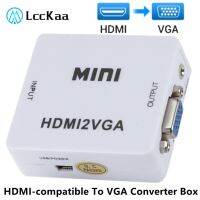 1080P HDMI-เข้ากันได้กับกล่องแปลง VGA อะแดปเตอร์ดิจิตอลเป็นวิดีโอเสียงระบบอะนาล็อกพร้อมสาย USB สำหรับพีซีทีวีแล็ปท็อปกล่องโปรเจคเตอร์