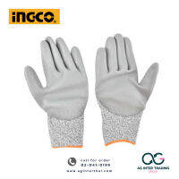 AGIGCLZ-003-003 INGCO ถุงมือกันบาด ถุงมือเซฟตี้ ถุงมือนิรภัย ถุงมือกันคม เคลือบสาร PU กันลื่น  HGCG01-XL