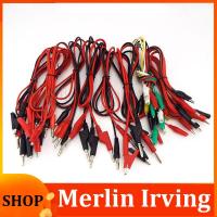 Merlin Irving Shop 4mm Banana Plug Dual Cable Crocodile Clips Alligator Extend Cord Connector Test Lead Probe for DIY Electric Testing