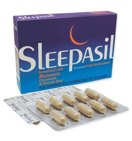 SLEEPASIL Melatonin, Chamomile And Valerian Root 1 BOX (60 Capsules