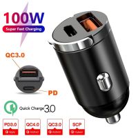 【hot】☏♟✥  100W Car Charger Type-C QC3 4.0 USB Iphone Fast Charging