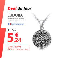 Eudora Harmony Pregnancy Ball Necklace Pregnancy Bola Ball Pendant with Flower of Life Luxury Vintage Jewelry for Woman