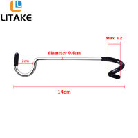 Litake ตะขอแขวนติดในเสาที่มีคุณภาพสูง,ตะขอแขวนตะเกียงตั้งแคมป์อเนกประสงค์แบบตัว S ไม้เท้าน้ำหนักเบาสำหรับลานบ้าน