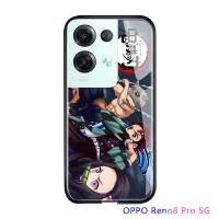 UCUC Case สำหรับ OPPO Reno8 Z 5กรัม Oppo Reno8 Pro + 5กรัม Vivo Y77 5กรัม Reno 8z 5กรัม Vivoy77 5กรัมญี่ปุ่นอะนิเมะสำหรับสาวผู้หญิงปีศาจฆ่าโทรศัพท์ Case เคลือบเงาปลอกกระจกนิรภัยกันกระแทกปก