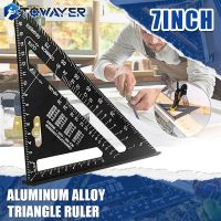 Triangle Ruler 7inch Aluminum Alloy Angle Protractor Speed Metric Square Measuring For Building Framing Tools Gauges