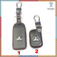 Mitsubishi มีหลายรุ่น Pajero LANCER ซอง รีโมท กุญแจ หนังเเท้ มีทุกรุ่น Black Leather Car Remote Control Key Bags Case flashsale ลดกระหน่ำ