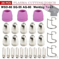 hk◆✓✓  26Pcs/Set WSD-60 Cutting Consumables Torch Electrode Nozzle 60A Machine Accessories AG-60 SG-55