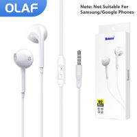 OLAF ในหู3.5มิลลิเมตรหูฟังแบบมีสายหูฟังกีฬาหูฟังพร้อมไมโครโฟน Handfree หูฟัง In-Line ควบคุมชุดหูฟังสำหรับศัพท์