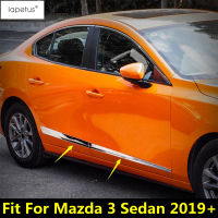 ABS รถด้านข้างประตู Body Molding Strip Streamer ป้องกันตกแต่งสำหรับ Mazda 3ซีดาน2019 2020อุปกรณ์เสริมภายนอก