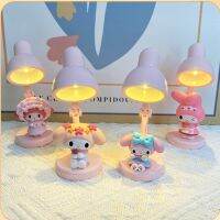 Sanrio มินิ Led ไฟกลางคืนตกแต่งโต๊ะ Reding หลอดไฟ Led ด้วยกาวห้องนอนนอนโคมไฟ Diy ของเล่นตารางแสงสร้างสรรค์การ์ตูน