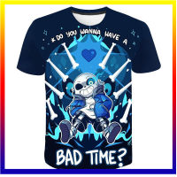 Hot Undertale Sans เสื้อยืดเกมการพิมพ์ 3D Street Wear ผู้ชายผู้หญิงสบาย ๆ แฟชั่นพลัสขนาดเสื้อยืดฮาราจูกุเด็กเสื้อยืดเสื้อผ้าด้านบน XS-5XL