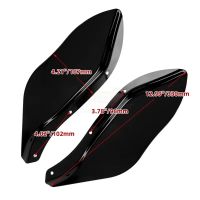 รถจักรยานยนต์1คู่ ABS Batwing Fairing ปีกข้างสีดำ Deflector สำหรับ Harley การเดินทาง Electra ร่อนถนนตัวเลื่อนเชือกสามก้าน1996-2013