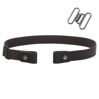 Lady Fashion Leather Belt Uni Elastic Invisible Waistband