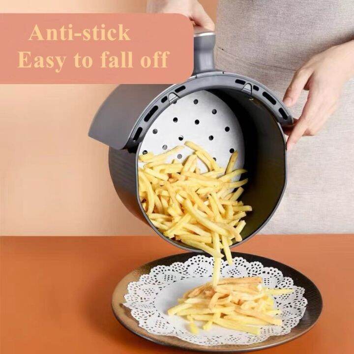 50pcs-round-air-fryer-paper-18-19-2022-23cm-disposable-non-stick-baking-papers-steamer-air-fryer-pad-kitchen-utensils