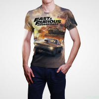 New Summer Movie Fast And Furious 3D Print T Shirt Men Women Children Summer Fashion Short Sleeve Cool Boy Girl Casual Streetwear T-shirt fashion versatile t-shirt