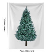 150x70cm Merry Christmas Tapestry Wall Hanging Xmas Tree Tapestries With 10M String Light For Bedroom Living Room Decoration