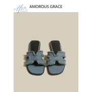 Dép Sandal Denim Thời Trang Mùa Hè 2023 Phong Cách Mới Cho Nữ