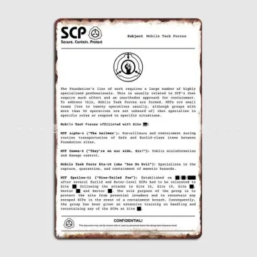 SCP Foundation 303 106 173 Posters Canvas Painting Supernatural Things Wall  Art Picture For Museum School Room Home Decoration