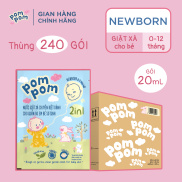 Thùng Gói Nước Giặt Xả Pom Pom Newborn An Toàn Cho Da Bé 0-1 Tuổi thùng