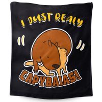 Capybara Flannel Blankets Funny Animals Thin Quilt 3D Printed Throw Blanket Office Nap Baby Cozy Quilts Dropshipping