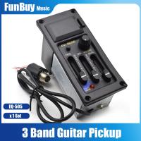 ‘【；】 EQ-505 3 Band  Acoustic Guitar Preamp Foll Guitar Piezo Pickup Amplifier EQ Equalizer Guitarra Accessories