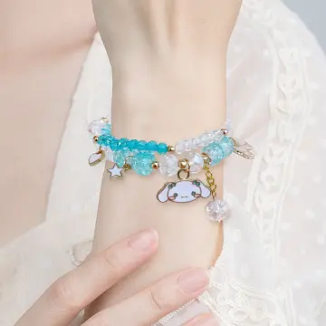 Pretty Sanrio Cinnamoroll Kuromi Bracelet Fashion Ins Female Ornaments Cute  Design Girl Student Jewelry Best Friend Holiday Gift