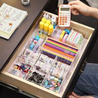 Clear Drawer Organizer Tray Cosmetic Storage Box Makeup Organizer Plastic Stationery Storage Drawer Dividers Can Overlap Case