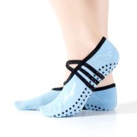 High Quality Women Ladies Yoga Socks Particle Sole Bottom Non-Slip Open Back Cotton Dance Socks