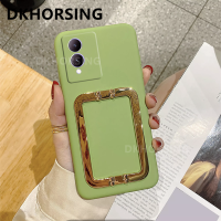 DKHORSING เคสโทรศัพท์แฟชั่นสำหรับ VIVO Y17S สัมผัสผิวใหม่หัวเข็มขัดสี่เหลี่ยมราวโลหะ TPU ปลอกอ่อน Vivo Y17s 2023