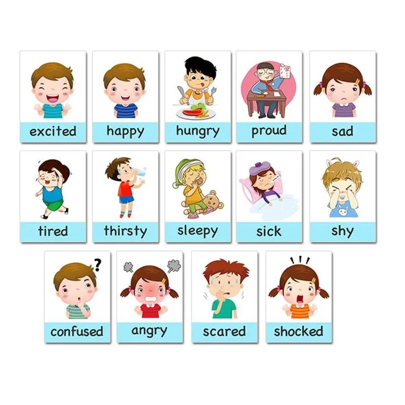 Corner house#14ชิ้นการ์ตูนการแสดงออกทางอารมณ์คำศัพท์ภาษาอังกฤษ Flashcards การเรียนรู้ภาษาอังกฤษการ์ดเด็กในช่วงต้นของการศึกษาของเล่นหน่วยความจำ | Lazada.co.th Corner House#14ชิ้นการ์ตูนการแสดงออกทางอารมณ์คำศัพท์ภาษาอังกฤษ Flashcards การเรียนรู้ภาษาอังกฤษการ์ดเด็กในช่วงต้นของการศึกษาของเล่นหน่วยความจำ | Lazada.Co.Th