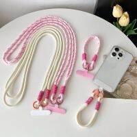 สายคล้องเคสโทรศัพท์มือถือสไตล์ Ins สะพายพาดลำตัวสามารถแบกไว้ด้านหลังด้วยเชือกคาดลำตัวสายคล้องข้อมือสายคล้องข้อมือสั้นเชือกกระเป๋าเป้สะพายหลังสายคล้องยาวสลิงอ่อนสีชมพูอ่อนสำหรับเด็กผู้หญิงที่มีคุณภาพสูงอุปกรณ์เสริมแบบแขวนห่วงโซ่อเนกประสงค์