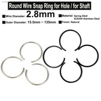 ❆✥ 10Pcs Wire Diameter φ2.8mm SUS304 Stainless Steel / Spring Steel Round Wire Snap Rings for Hole Retainer Circlips for Shaft