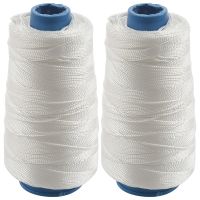 2pcs 400M 80Lbs Nylon Twisted Bowstring Thread Fishing String Sewing Cord Kite Line, White