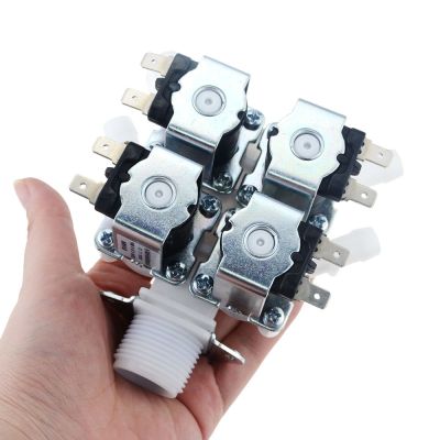 DN20 DC12V 24V 36V AC220V G3/4 1 In 4 Out Electromagnetic Valve Normally Closed Water Drain Valve Electric Water Inlet Solenoid