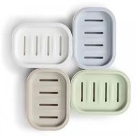 Portable Soap Dishes Double-layer Plastic Soap Box Household Bathroom Drain Soap Tray Bathroom Soap Box With Cover