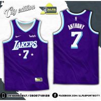 Ready Stock NEW EDITION LAKERS - ANTHONY DAVIS 3 (VIOLET) - FULL SUBLIMATION JERSEY - ALFA