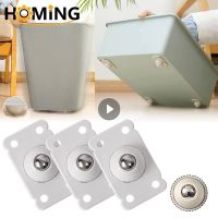 Universal Pulley Self Adhesive Sticker Paste Type Universal Pulley Mini Casters Wheels Storage Box Bottom Cabinet Rollers Cas