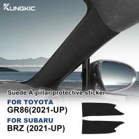 ☑❂♞ Suede A-pillar Protective Sticker For Subaru BRZ Toyota GR86 2021 2022 2023 Car LHD RHD Pad Cushion Interior Trim Accessories