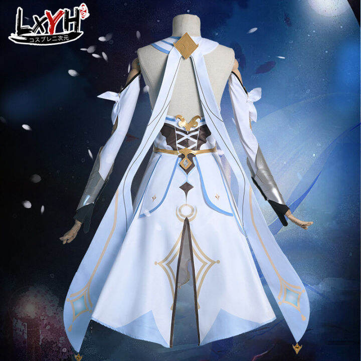 2019-lxyh-coser-king-game-genshin-impact-lumine-wig-cosplay-costume-dress-props-เครื่องแต่งกายคอสเพลย์-การ์ตูนอะนิเมะ-ชุดแฟนซี2023